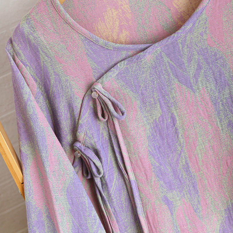 Feather-colored woven set with placket buttons, 2 colors - Image 16