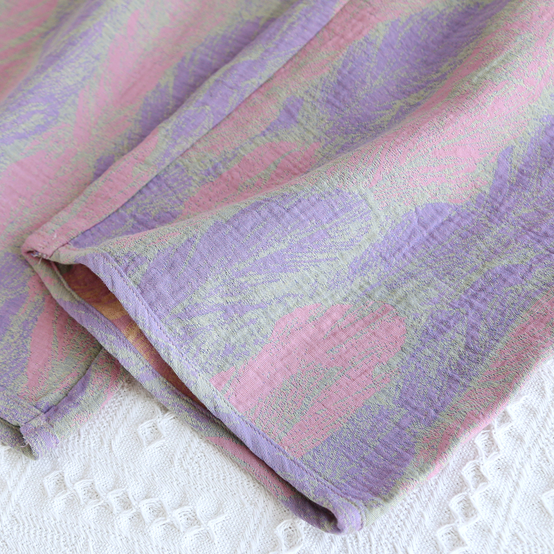 Feather-colored woven set with placket buttons, 2 colors - Image 7